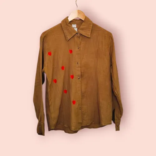 ColorPlay Linen Shirts: Solid Staples & Heart Embroidery Collection